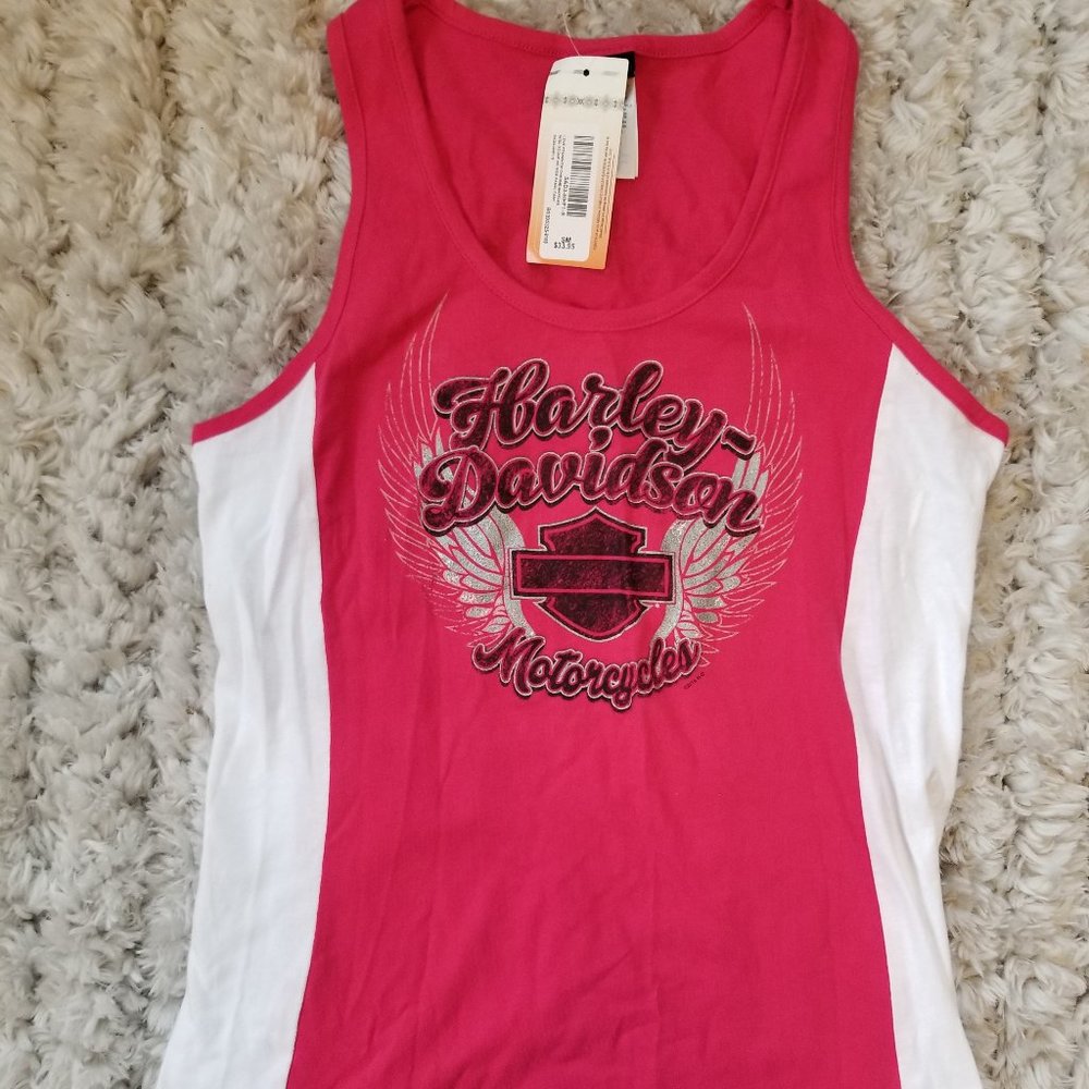 Harley Davidson Pink and White Tanktop Pelham AL